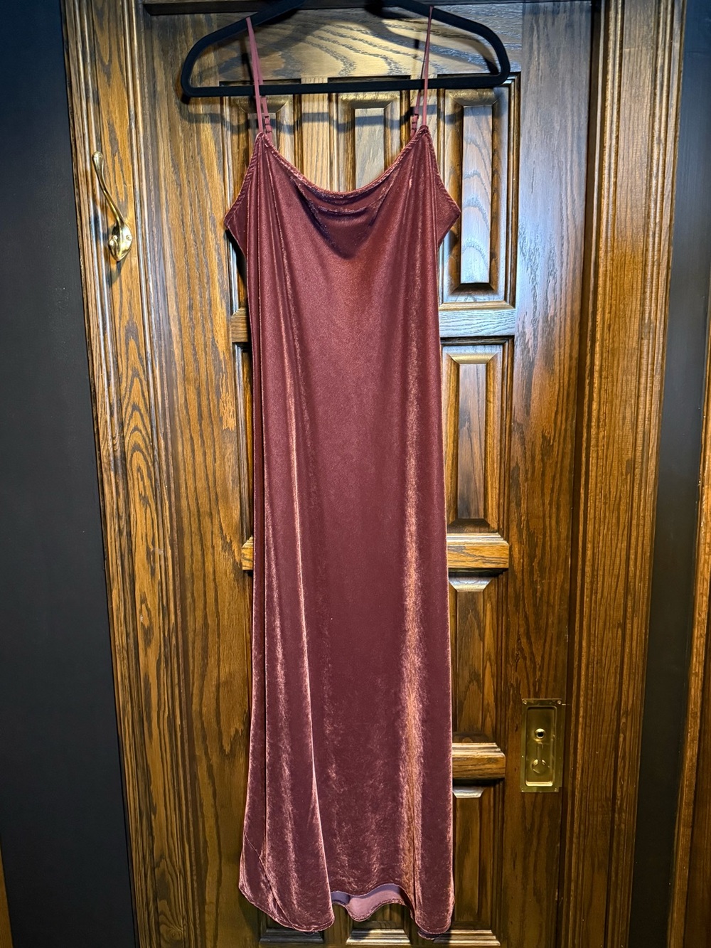 Gap Velvet Slip Midi Dress Cocoa - Picture 3 of 4